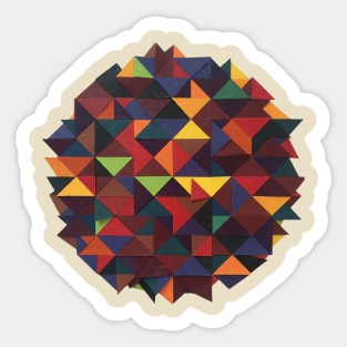 Circular Image Containing Multiple Small Triangles With Different \Colors Sticker